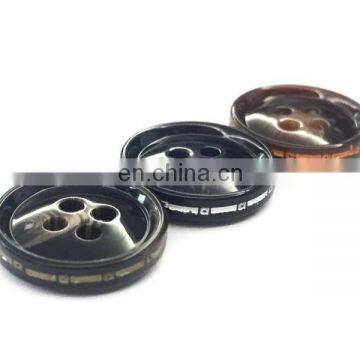 2016 new technology development ripple surround, white spray paint with resin pattern button