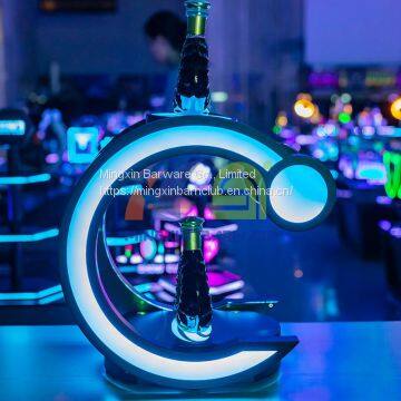 C Shape Bottle Glorifier with Laser Lighting  bottle display for night club