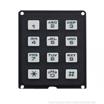 3x4 layout plastic keypad for access control