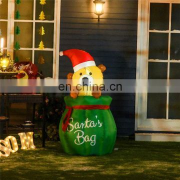 New design Extension-type Inflatable Christmas Bear for Christmas Party or Events