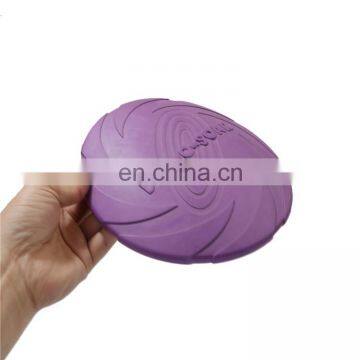 Chewing resistant flyer rubber training dog fetch toy flying disc