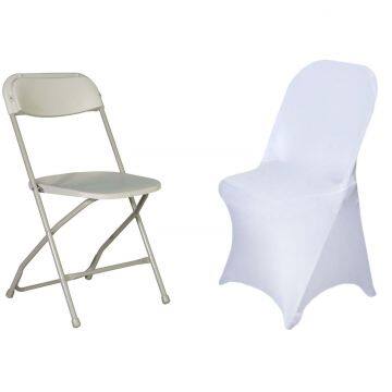Black Elastic Stretch Spandex Folding Chair Cover for Wedding Party Dining Event Restaurant photo-4