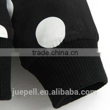 2015 European Style Long Sleeve Polka Dot Print Bomer Jacket photo-4