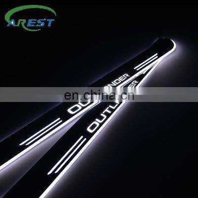 Carest Moving LED Door Sill For MITSUBISHI OUTLANDER II Van CWW Scuff Plate Acrylic Door Sill Car Exterior Sticker Accessories