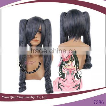 Ciel Phantomhive navy blue wig with long ponytail