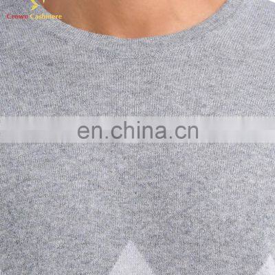 Men's Color Block Knitted Cashmere Pullover Sweater photo-4