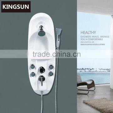 Modern Design White Oval Wall Mounted Bathroom Waterproof Shower Panel