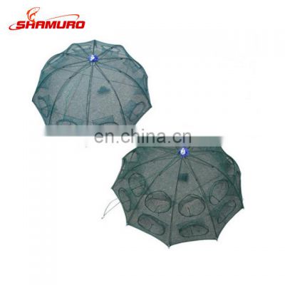 Wholesale Folded Portable Hexagon 10/20 Hole Automatic Fishing Shrimp Trap Fishing Net Fish Shrimp Crab Baits Cast Mesh Trap