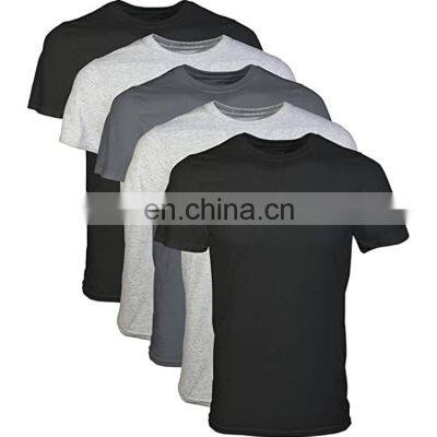 Fit T Shirts Solid Round Neck Slim 95% Cotton 5% Spandex for Men Polyester / Cotton Print or Woven Machine Wash Cold Plain Dyed photo-2