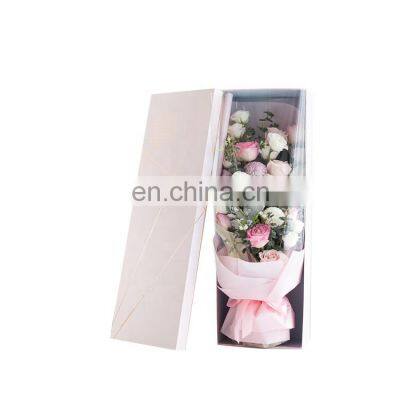 Paperboard with Stamping Foil Whole Bunch of Flowers Gift Packaging Flower Packaging Paper Box UV Coating Varnishing Embossing