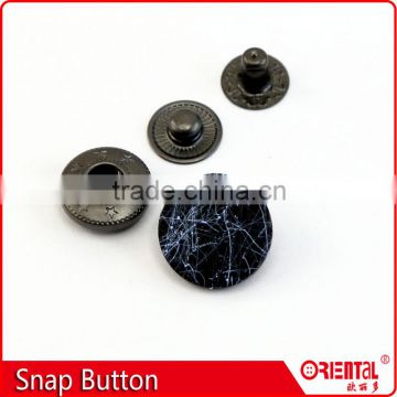 metal painted black navy press spring jacket snap button