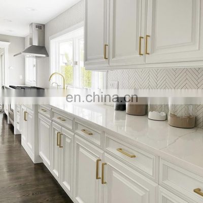 Classic And Modern Matt Lacquer Wood White Kitchen Cabinets