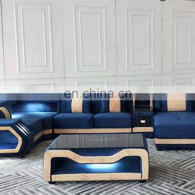 2021 U-shaped Cheap Fabric&Leather Living Room Sofas Sectionals Sofas Set Furniture