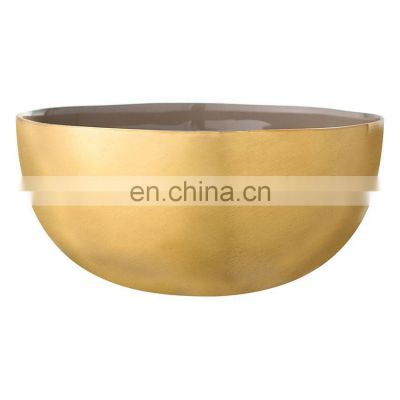 gold plated round bowl