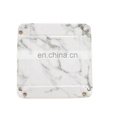 Leather Tray Desktop Jewelry PU Leather Tray Foldable Leather Tray photo-5