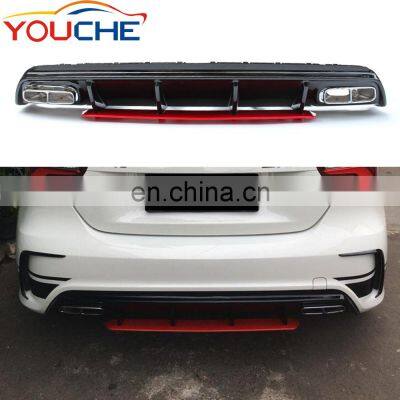 ABS Rear bumper diffuser & exhaust tip for Mercedes A class W176 & A45 AMG package 2013-2018