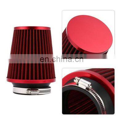 AUSO Length 150mm Universal 76mm 3Inch High Flow Auto Intake Air Filter Cleaner For Car