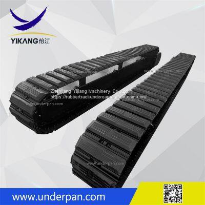 OEM specially designed mobile crusher machinery chassis steel track undercarriage with rubber pads from China