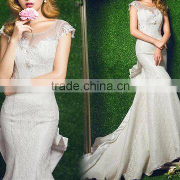 C71647A New Arrival Elegant Lace Sleeves Wedding Dress 2016