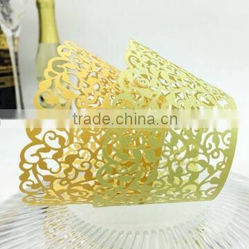 Wedding Invitation Decoration Delicated Laser Cut Gold Laser Cut Cupcake Wrappers Quality Choice photo-2