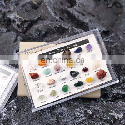Natural Stone Gemstone Beads Agate Khambhat Rocks And Crystal Specimens Set Natural Mineral Teaching Specimen In Gift Box photo-2