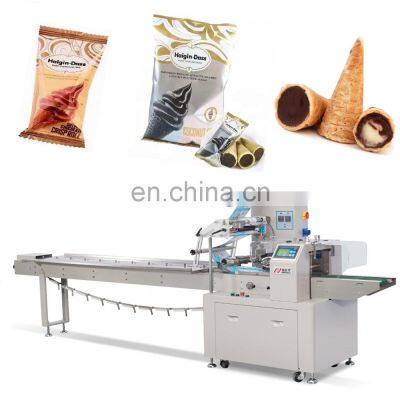 High Speed Pillow Automatic Wafer Biscuit Cone/ Cornet/Ice Cream Cone Packing Packaging Machine