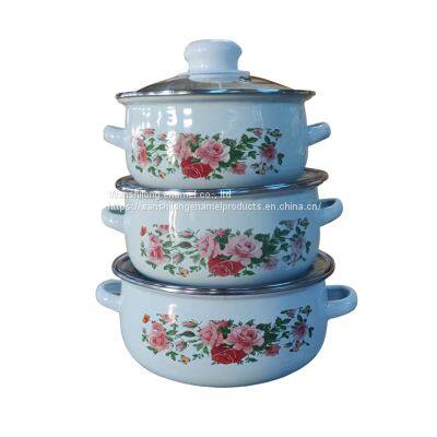 ENAMEL CASSEROLE SET GLASS ENAMEL CASSEROLE SET photo-4