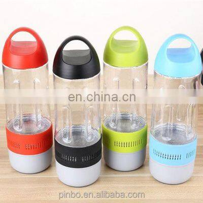 Waterproof bicycle water bottle speaker with compass