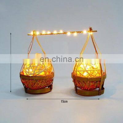 Hot Selling Rattan Table Lamp With Vietnamese Traditional Frames Shape Wicker Lamp Decorative Kid's Room Cheap Wholesale photo-2