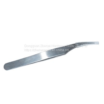 High precision stainless steel planting and grafting false eyelash tweezers tool, special dolphin clip for eyelash beautification