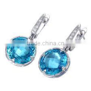 SWISS Blue Topaz earings