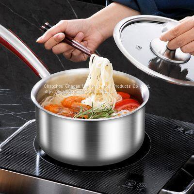 Stainless Steel Single Handle Milk Pot With Three Layers of Steel photo-4