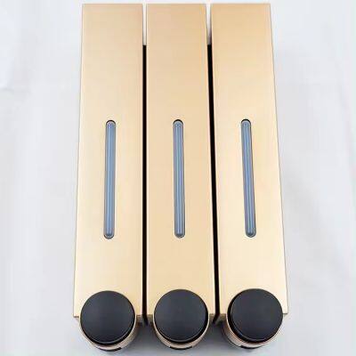 Manual Liquid Shampoo Soap Dispenser Hotel Bathroom Hand Soap Dispenser Wall Mounted Stainless Steel Soap Dispenser photo-2