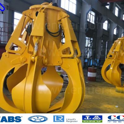 Ship Marine crane 1-20cbm Electro-Hydraulic Orange Peel Grab for Stone/Coal