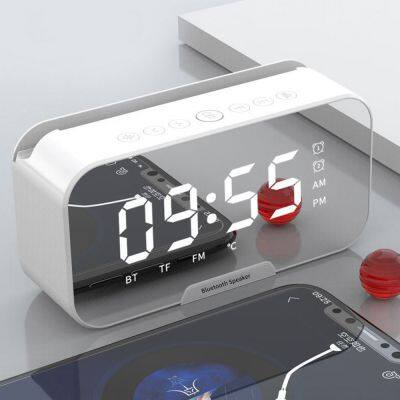 Latest Desktop Bluetooth Speaker Alarm Clock Speaker Phone Holder Portable Outdoor Wireless Speaker