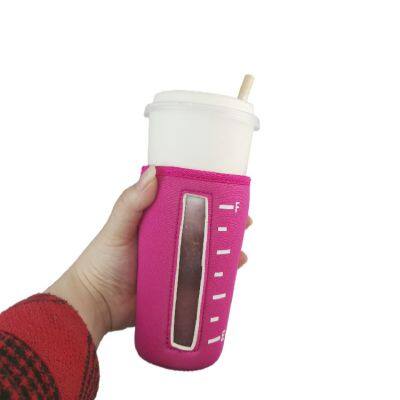 Custom Personalized Insulated 16-32oz Cup Holder Coozies Neoprene Ice Coffee Sleeve for Hot and Cold Coffee or Ice Drink photo-2