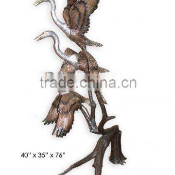 Bronze statue birds art sculpture