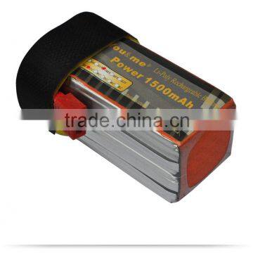 You&Me 4S 14.8V 1500mAh 25C Rechargeable Lithium Polymer Battery For Quadcopters RC Models photo-5