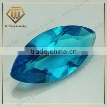 Wuzhou cheap gemstone bule glass beads for fashion diamonds