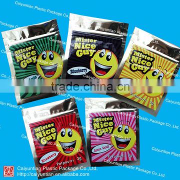 3g 10g Mister Nice Guy aluminum foil herbal incense bag