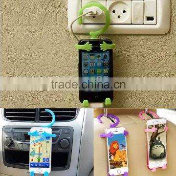 Universal multi usage car mobile phone air vent human shape flexible holder for home use