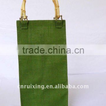 One bottle Jute Wine Bag