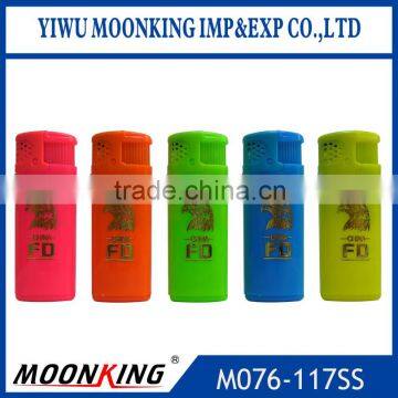 Chic small size wind-resistant torch flame cigarett lighter electr custom logo lighter