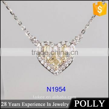 Guangzhou Panyu Fashion 925 Pure Silver Chain Pendant Necklace