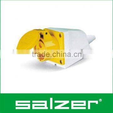 110v industrial socket, AJ-113L-4 or AJ-123L-4, 3Pole, 2P+E, 16A or 32A, 110-130V