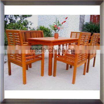 Square Solid Wood Dining Table And Chair for Garden And Dining Room for Sale