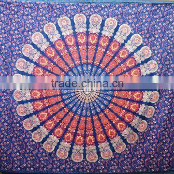 New Arrival Mandala Round Printed Bedsheet Boho Bohemian Cotton Bedspread Wall Hanging photo-5