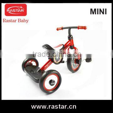 2016 made in china RASTAR MINI licensed baby 10 inch 3 wheel balance bike tricycle