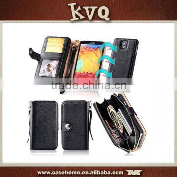 For Samsung Galaxy S6/s6edge Magnet Zip Coins Wallet Leather Case Cover Bag