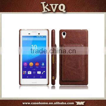 Mobile Phone Back Leather Flip Case for Sony Xperia M4